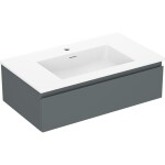 MEXEN/S - Orio kúpeľňová skrinka 80 cm s umývadlom Otis, 1 šuplík, grafit mat/biela mat 91A10-08023-1-BF66-W18M01