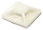 InLine 20 x 20 mm biela / Príchytka na viazacie pásky / samolepiace / 10 ks (59965C)