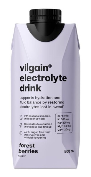 Vilgain Electrolyte Drink – lesné plody 500 ml