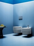 HOPA - Závesný bidet GLAZE 52 × 36 cm - Sada pre zavesenie bidetu - Bez upevňovacie sady KEAZGLBI
