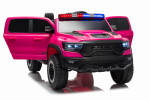 Mamido Mamido Elektrické autíčko Dodge Ram ružové s majákmi 4x4 | 12V10Ah