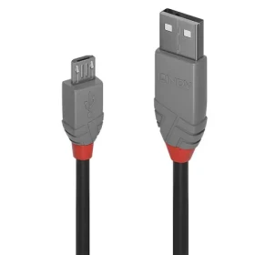 Lindy USB 2.0 čierna / Kábel USB / USB A - Micro-USB B / 2 m / 480 Mbit/s (36733)