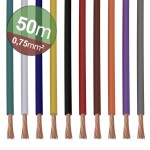 Quadrios 22CW005 Sortiment laniek, 1 x 0.75 mm², biela, modrá, hnedá, oranžová, zelená, žltá, sivá, fialová, čierna, červená, 1 sada; 22CW005