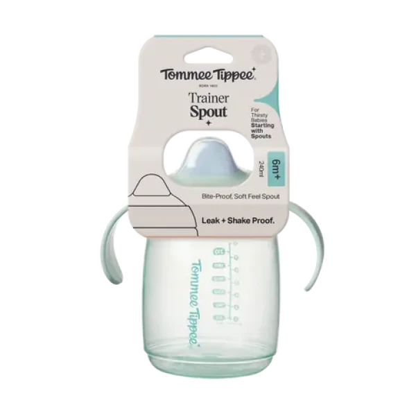 Tommee Tippee Tréningový hrnček so cumlíkom 240 ml 6m+ zelená (448009-T)
