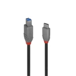 Lindy USB-C 2 m čierna / USB kábel / USB 3.2 / USB-C - USB B (36667)