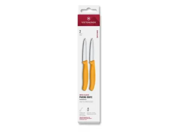 VICTORINOX Swiss Classic Kuchynský nôž 8 cm set 2 ks žltá / špicaté rovné ostrie (6.7608.2C1)