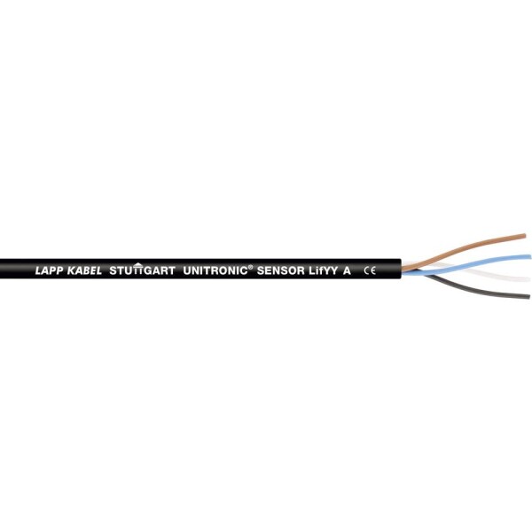 LAPP 7038906/500 senzorový kábel UNITRONIC® SENSOR LifYY A 4 x 0.34 mm² čierna 500 m; 7038906/500