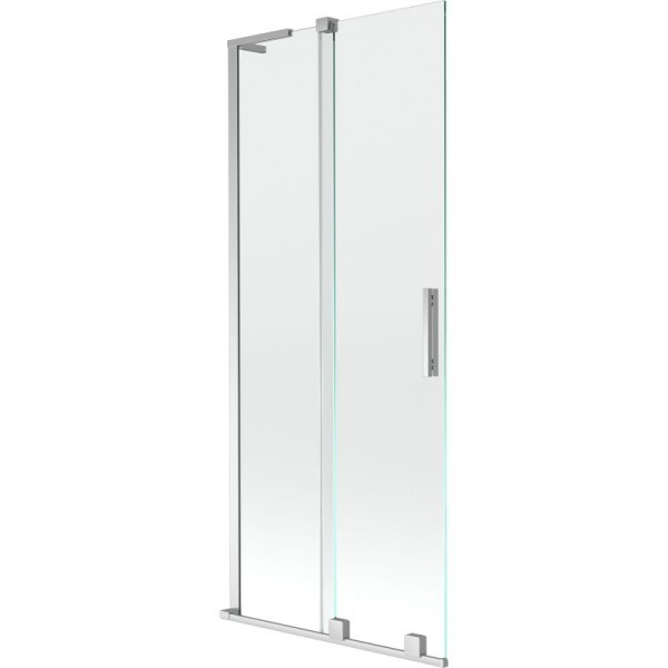 MEXEN/S - Velar L dvojkrídlová posuvná vaňová zástena 85 x 150, transparent, chróm 896-085-003-01-01
