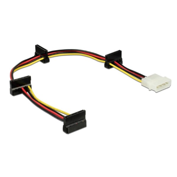 DeLock Napájací kábel Molex 4 pin (M) - 4 x SATA 15 pin (F) 40 cm (60142)