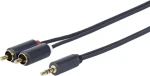 VivoLink 3.5mm - 2 x RCA MM 20m / vysoko flexibilné / 24AWG / dvojité tienenie / pozlátené konektory (PROMJRCA20)