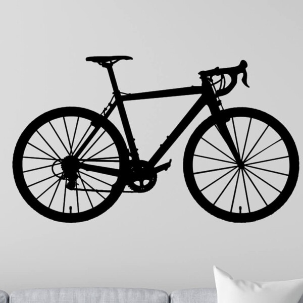 Veselá Stena Samolepka Bicykel Farba: černá, Veľkosť: 80 x 46 cm