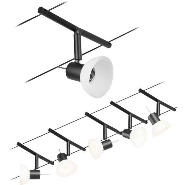 Paulmann Wire Systems 94450 kompletný systém lankových svietidiel GU5.3 čierna (matná), chróm; 94450