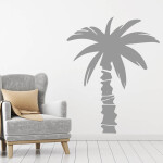 Veselá Stena Samolepka Tropická palma Farba: fialová, Veľkosť: 100 x 79 cm
