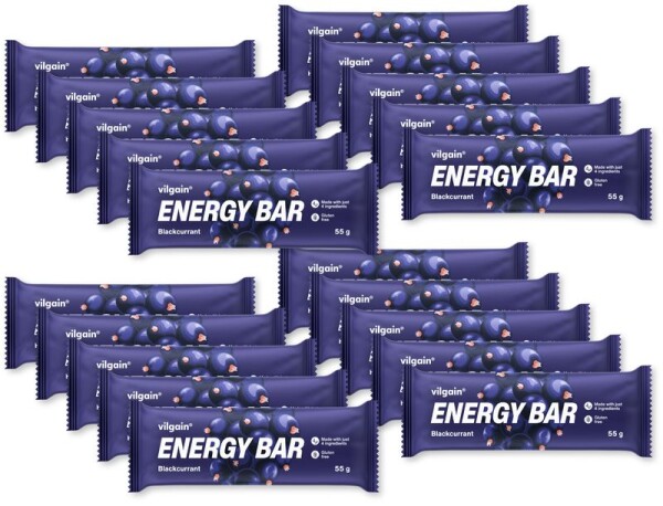 Vilgain Energy Bar – 20× čierne ríbezle 55 g