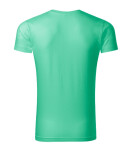 Pánske tričko Slim Fit s výstrihom do V v mätovej farbe L