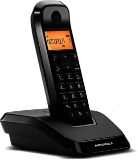 Motorola S1201 čierna / Bezdrôtový telefón / DECT / identifikácia volajúceho / LCD displej (C69000D48O1AES(01))
