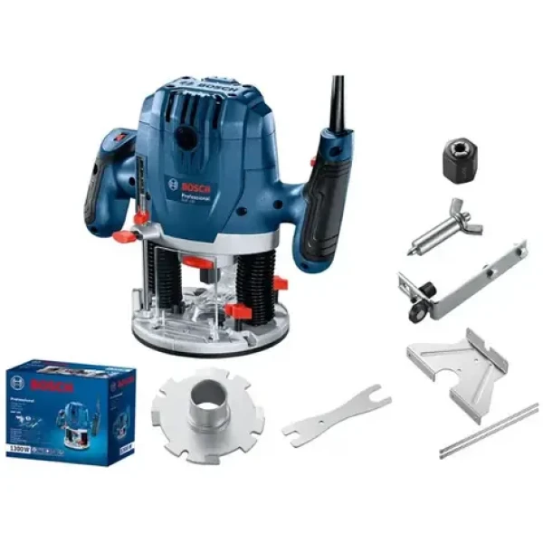 BOSCH GOF 130 Professional / Horná frézka / 1300 W / 6-8 mm / 11 000 - 28 000 ot. za min (06016B7000)