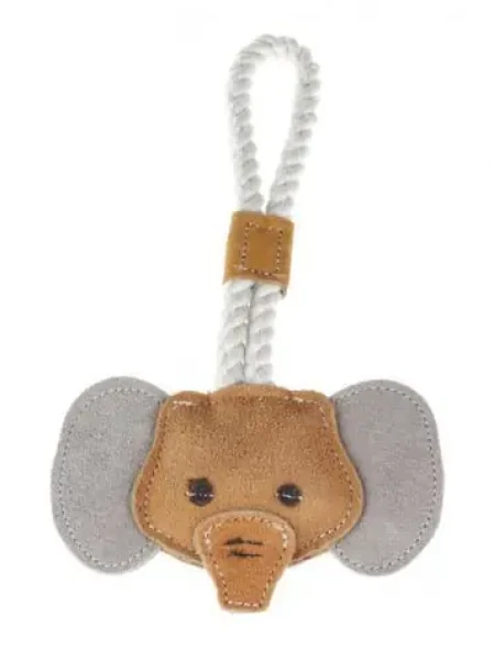 AnimALL Hračka preťahovadlo Slon koža s povrazom 26,5 cm (110287)