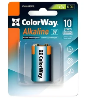 Colorway 6LR61 / Alkalická batéria / 9 V / 1 ks / blister (CW-BA6LR61-1BL)