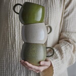 Bloomingville Keramický hrnček Addison Green 500 ml B