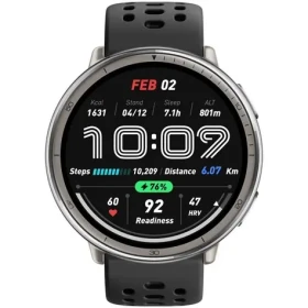 Amazfit Active 2 Round čierno-strieborná / múdre hodinky / 1.32" AMOLED / 5ATM / BT 5.2 / GPS (10591)