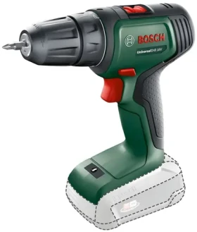 BOSCH UniversalDrill 18V zeleno-čierna / Aku vŕtací skrutkovač / 18V / skľučovadlo 10 mm / bez aku a nabíjačky (06039D4000)