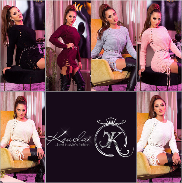 Sexy KouCla knit jumper with lacing Einheitsgroesse