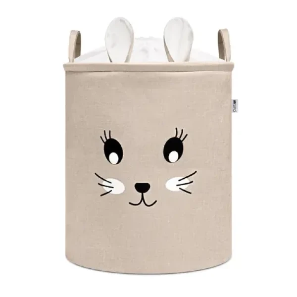 Sipo Kôš na hračky XL so šnúrkou, skladací bavlnený / 63 l, Rabbit (SPXB04)