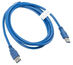 Lanberg CA-US3E-10CC-0018-B modrá / Predlžovací kábel USB / USB-A (M) - USB-A (F) / USB 3.0 / 1.8 m (CA-US3E-10CC-0018-B)