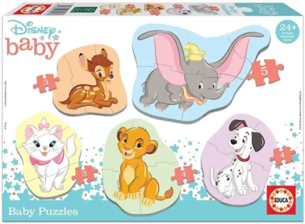Educa Baby puzzle Disney zvieratá 2 - 5v1 (3-5 dielikov)