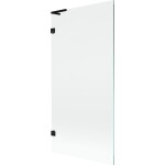 MEXEN/S - Lunar L vaňová zástena FIX 90 x 150, transparent, čierna 897L-090-000-70-00