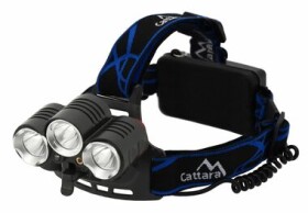 Cattara Čelovka LED 400lm (1x XM-L+2x XP-E) čierna / CREE XM-L 10W + 2x XP-E LED / 2x 3.7 V Akumulátor (13125)