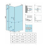REA - Bočná stena HUGO 90 L/P čierna REA-K6611