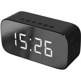 SETTY MIRROR CLOCK GB-200 čierna / Bluetooth reproduktor s hodinami / Bluetooth 5.0 / 1200 mAh / dosah 10 m (BLUHFPGB200SETBK)