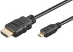 PremiumCord Kábel HDMI A - HDMI micro D, 1m (kphdmad1)