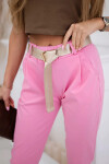 Nohavice Puntor s opaskom ružové UNI
