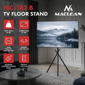 MC-182 B čierna podlahový stojan pre TV / Podlahový stojan pre TV / 37-80" / VESA 600x400 mm / nosnosť 60 kg (MC-182 B)