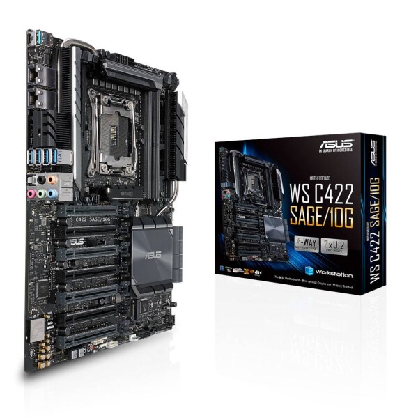 ASUS WS C422 SAGE/10G / C422 / LGA 2066 / 8x DDR4 / PCIEx16 / 2x 10GLAN / EATX (90SW00J0-M0EAY0)