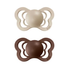 BIBS Couture ortodontický cumlík z prírodného kaučuku vanilla/mocha 1×2ks - veľkosť 2