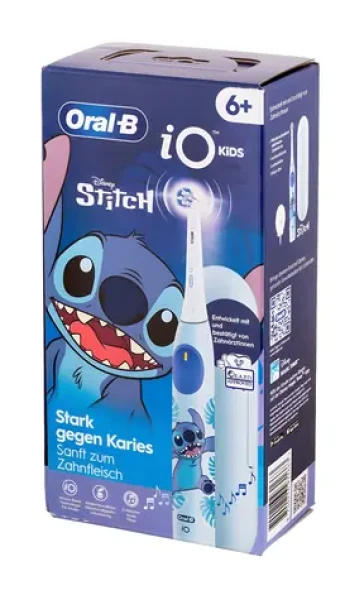 Oral-B iO Kids Stitch modrá / detská elektrická rotačná zubná kefka / časovač / od 6 rokov / cestovné puzdro (8700216931663)