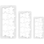 Sada vykrajovačov 3 kusy Geometric - puzzle - PME - PME