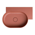 OMNIRES - OVO M+ umývadlo na dosku/závesné - pravé, 64 x 44 cm, terracotta mat; OVO645UWPTE