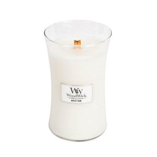 Woodwick White Teak 609.5g - váza veľká / doba horenia: až 120 h (5038581062136)