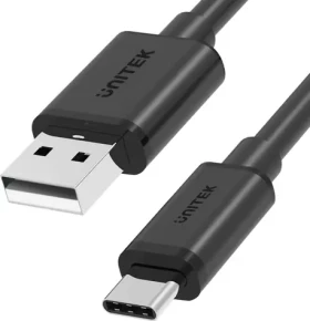 Unitek Y-C480BK čierna / Kábel USB-A - USB-C / 0,25 m / 3 A (Y-C480BK)