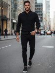 Pánsky čierny sveter FashionStreet WX2256z M