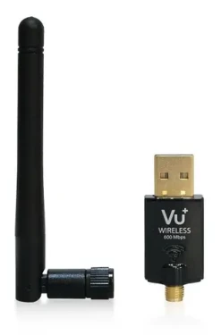 VU+ Wi-Fi USB adaptér 600 Mbps s anténou / Wi-Fi USB adaptér / Dual Band 2,4 a 5 GHz / až 600 Mbps / anténa 2dBi (VU+ WIFI 600MBPS ANT)
