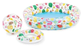INTEX Nafukovací bazénový set Letné osvieženie / Bazénový set / 122x25 cm / Kruh a lopta (205949)