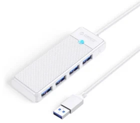 Orico PAPW4A-U3 biela / USB hub / 4X USB-A 3.0 / kábel 0,15 m