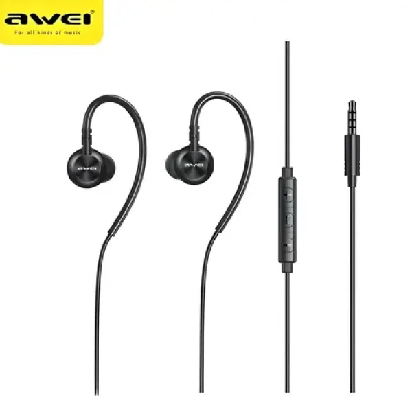AWEI L3 čierna / Slúchadlá do uší / Jack 3.5mm (L3)