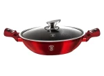 BERLINGERHAUS Wok Burgundy Metallic Line / S pokrievkou / 30 cm (BH-7110)